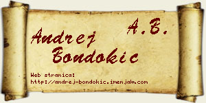 Andrej Bondokić vizit kartica